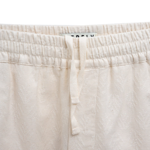 Merely Made Plant Jacquard Wide Shorts Cream 190SP Degli Uberti